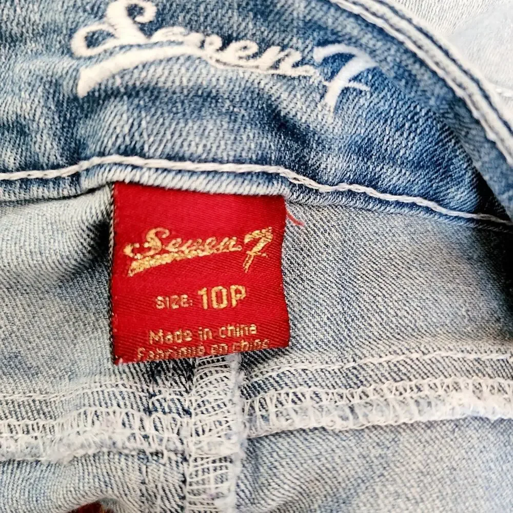 SEVEN7 GIRL EMBROIDERED /DAZZLE JEANS SIZE 10P